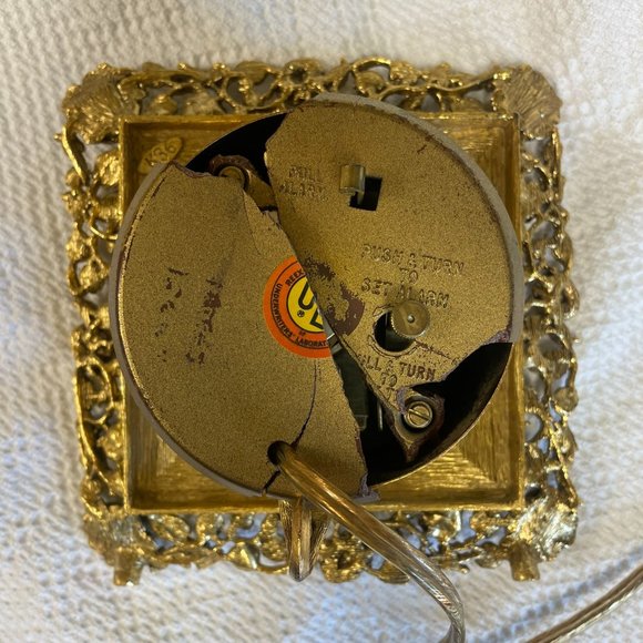 Matson Electric Clock, Ormolu Roses, non-working - Picture 3 of 5